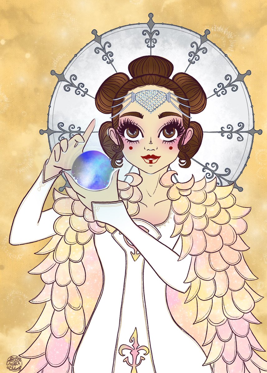 Happy #StarWarsDay &amp; #May4thBeWithYou! Posting this a bit late, but I had to draw something in tribute to Star Wars! Drew one of my favorite Star Wars characters, Queen Padmé Amidala! This is from Ep.1, when Naboo celebrates in victory &amp; she gives the Gungans the Globe of Peace!