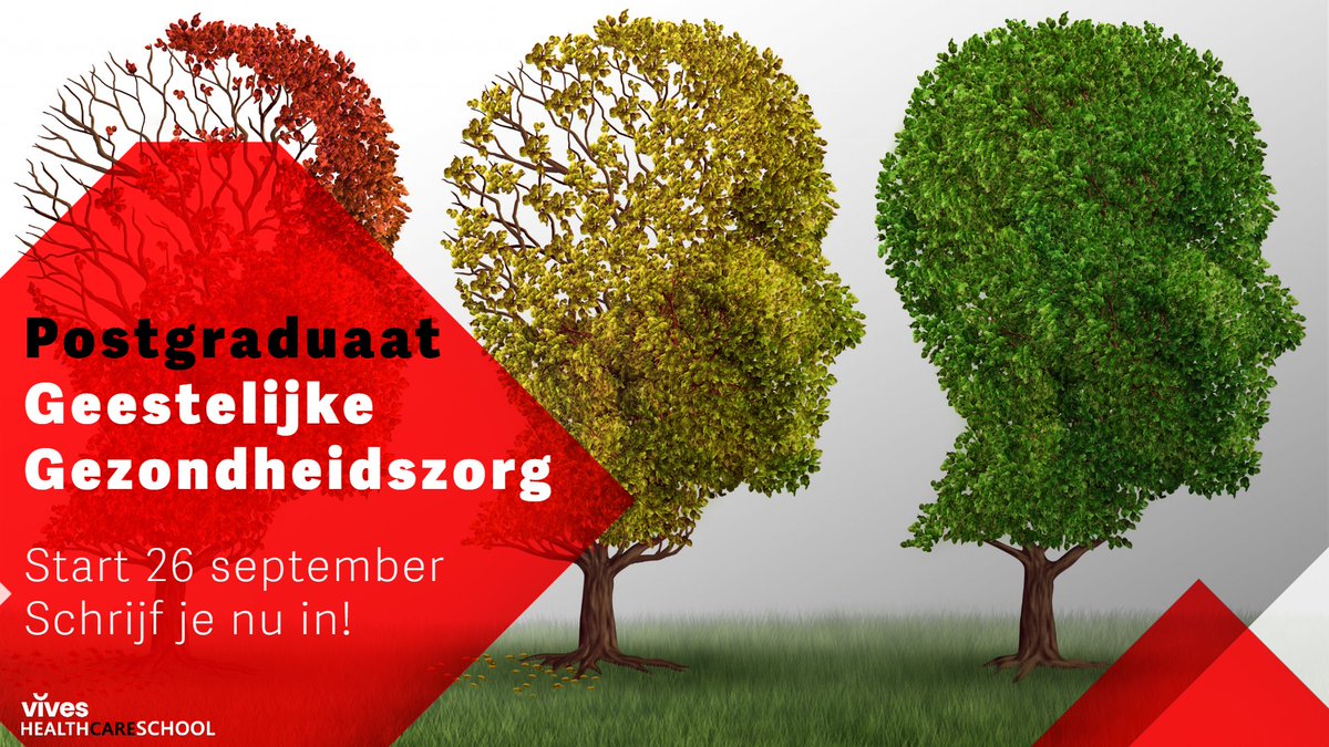 Ben je verpleegkundige met minstens 2 jaar ervaring in de GGZ? Dan is het postgraduaat Geestelijke gezondheid iets voor jou!
viveshealthcareschool.be/nl/opleiding/1…
✔️ Na het volgen van de opleiding kan de rol van expert, coach en innovator bewuster opgenomen worden.
✔️ Ook voor paramedici!