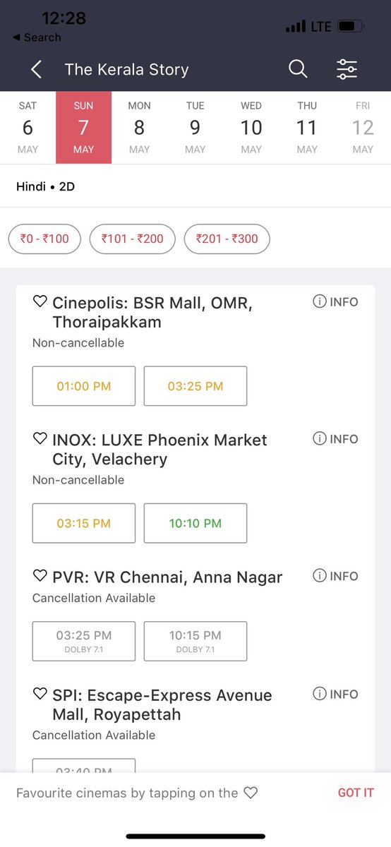 bharath_jkumar's tweet photo. 90% of the SHOWS of the movie #TheKeralaStory is being cancelled in Chennai frm monday. Why such attitude in SECULAR nation.

PVR sud stand 2 its reputation n run d shows rather thn doing such defaming act #Pvr @ianuragthakur 
@_PVRCinemas @PicturesPVR 
@narendramodi  @PMOIndia https://t.co/YjyKPtQtzJ