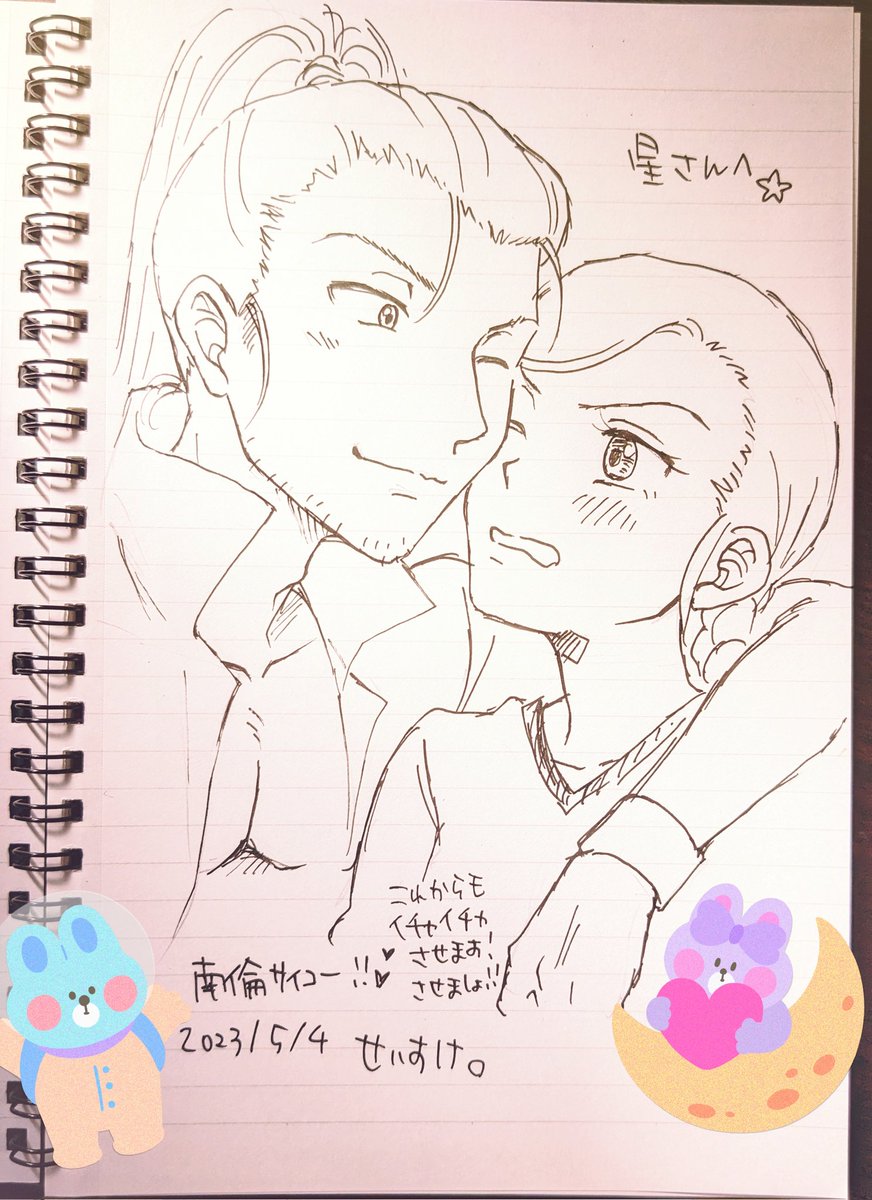 描いていただいたもの🥺 手描きほんと嬉しい🩷🕊️