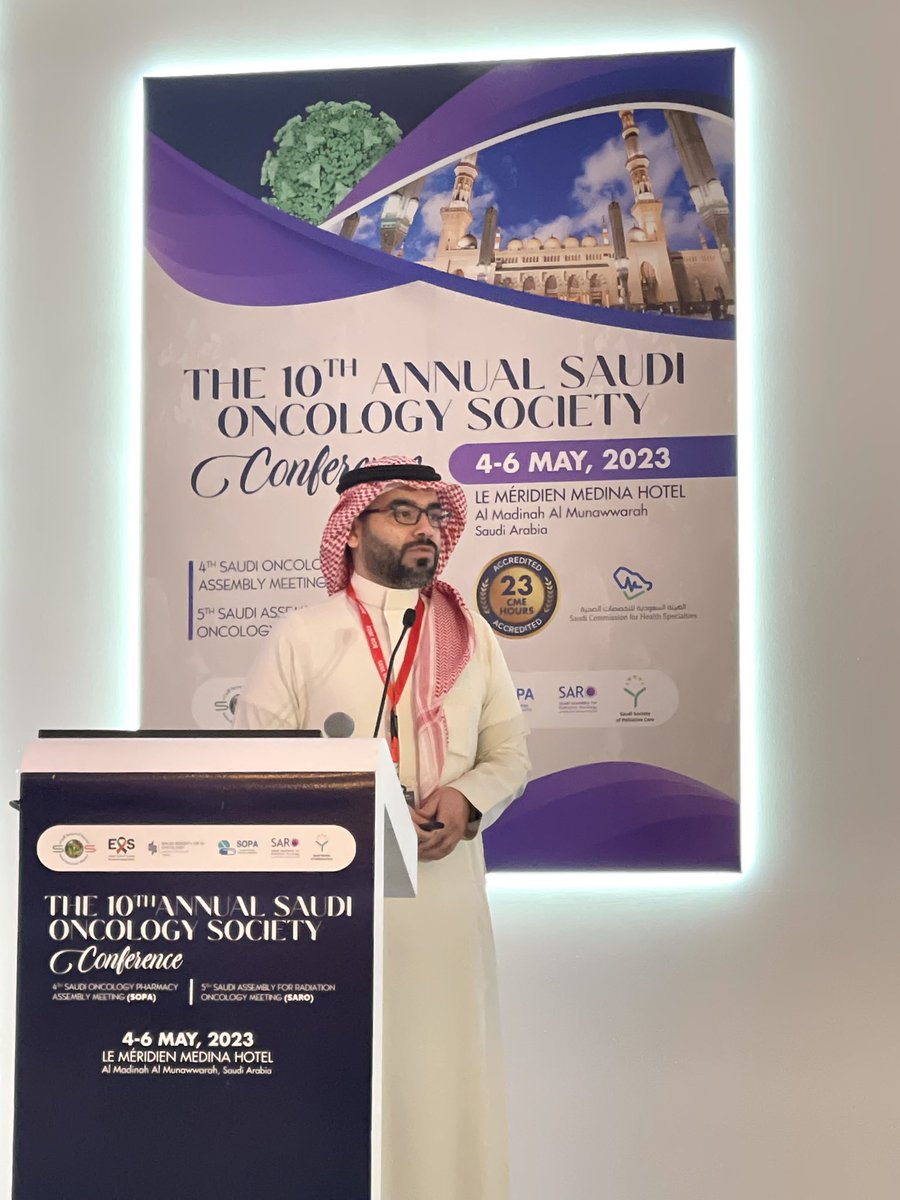 SOPS_SA's tweet photo. Moving forward with Dr. Abdulgader AlMoeen and “The Role of artificial intelligence in advancing oncology practice”

#4thSOPA 
#10thSOS https://t.co/Wg0EvAj53U