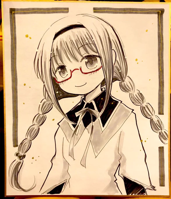 プリレコ10無事に終わりました。ありがとうございました。 会場で描いたメガネほむらちゃんと太郎焼です。