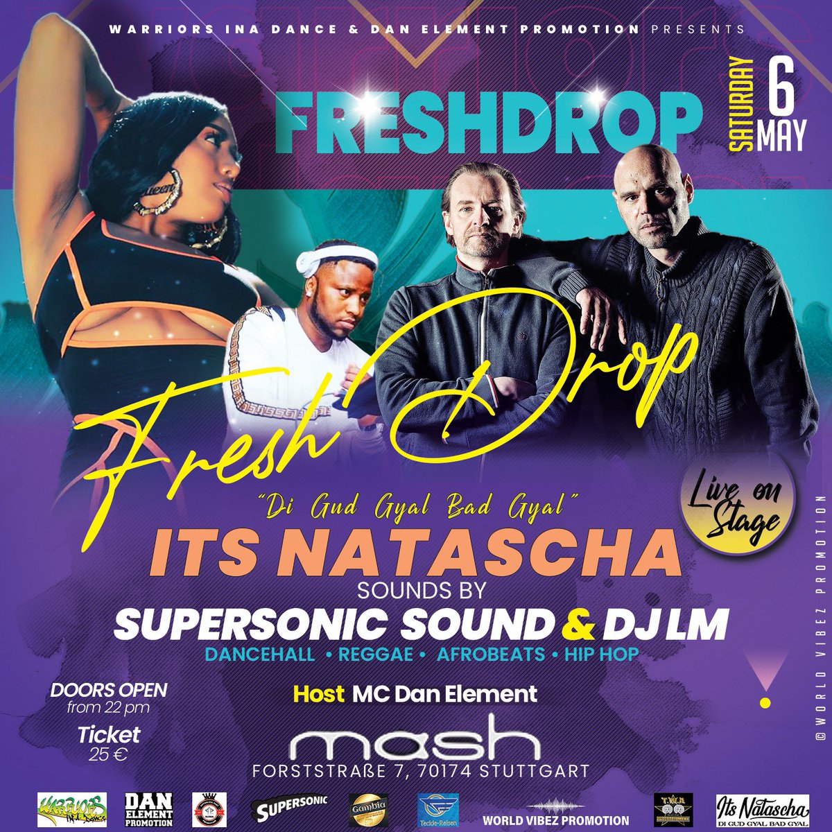 WarriorInaDance's tweet photo. Heute Nacht big Party in #Stuttgart #Germany. #ItsNatascha live on Stage #SupersonicSound & #DjLM. Only good Music #Reggae #Dancehall #HipHop #Afrobeats #GamMusic https://t.co/tTV7yiYyrk