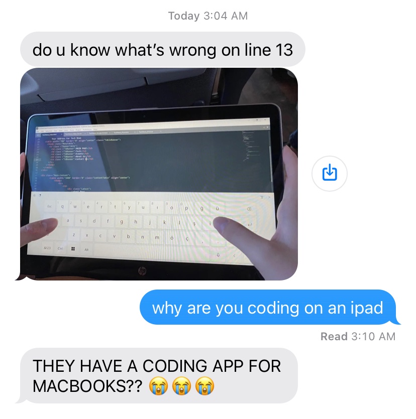 he is 2 years into his CS degree