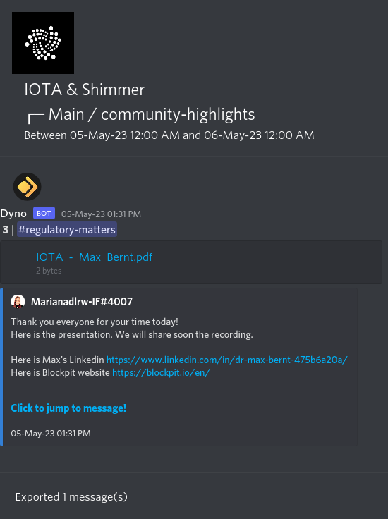 IOTAXTeams's tweet photo. 1/
#IOTA and #Shimmer Discord #community highlights.
🌐 Learn more and join the discussion https://t.co/USN5qQtOul. https://t.co/gHx0IILws6