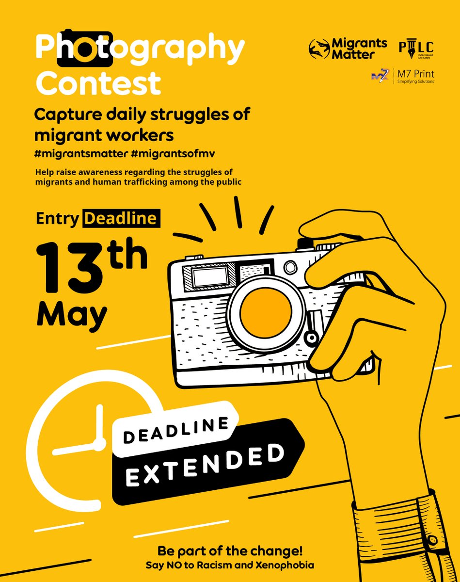 pilcmv's tweet photo. We're thrilled to announce the extension of our photography competition! 📸

You now have more time to capture daily lives of migrant workers and showcase your talent. Don't miss this incredible opportunity to share your unique perspective with the world! 🌍

Remember to tag us and use the competition hashtag to enter. #migrantsmattermv #migrantsofmv 

Don't wait! The extended deadline is approaching fast. Grab your camera!
https://t.co/TStLJkXTm5
https://t.co/pc8cRpi4xx