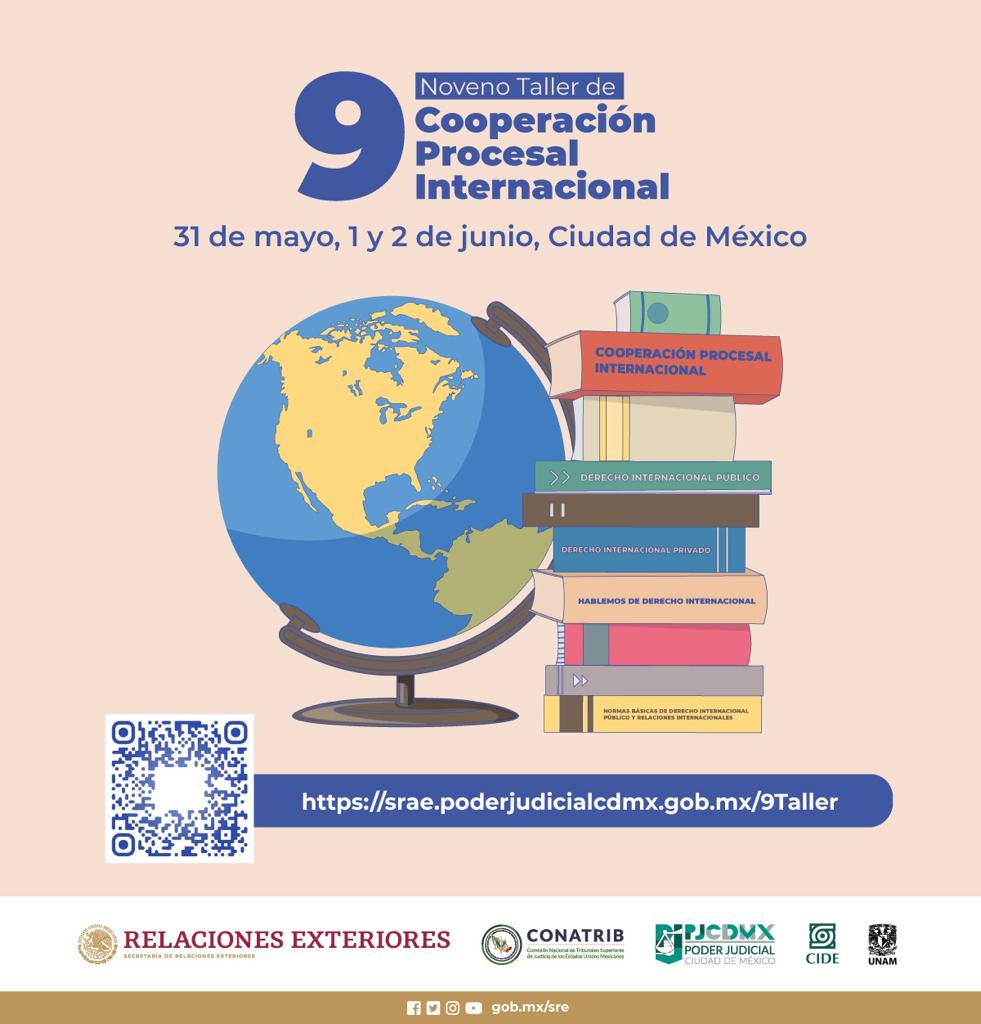 📌 ¡No te lo pierdas! Consulta la convocatoria del Noveno Taller de Cooperación Procesal Internacional.
🇲🇽🤝🌎

Revisa toda la información aquí.
👇
