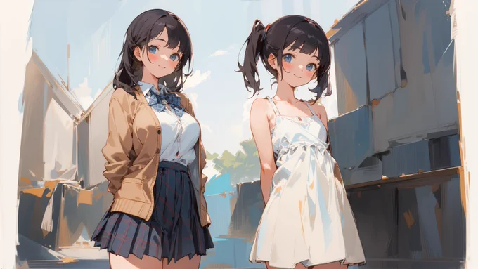 デザインの違う複数のキャラクターを同時に描く「Latent Couple extension」の検証。こちらは分かりやすく便利だ… #AIart #AiArtworks #AIマンガ #StableDiffusion #AI呪文研究部