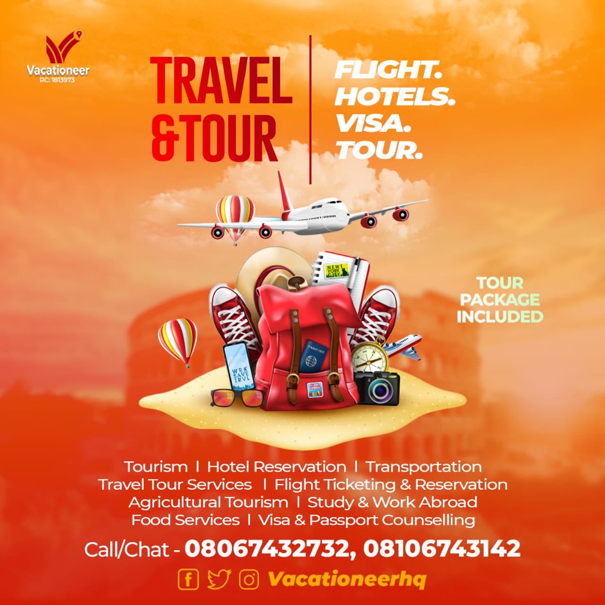 vacationeerHQ's tweet photo. The big brand is back!!!
Contact us today and you will be happy doing business with us.

#vacation #tourism #travelphotography #transport #nigeria #uk https://t.co/dSYARtuTZg