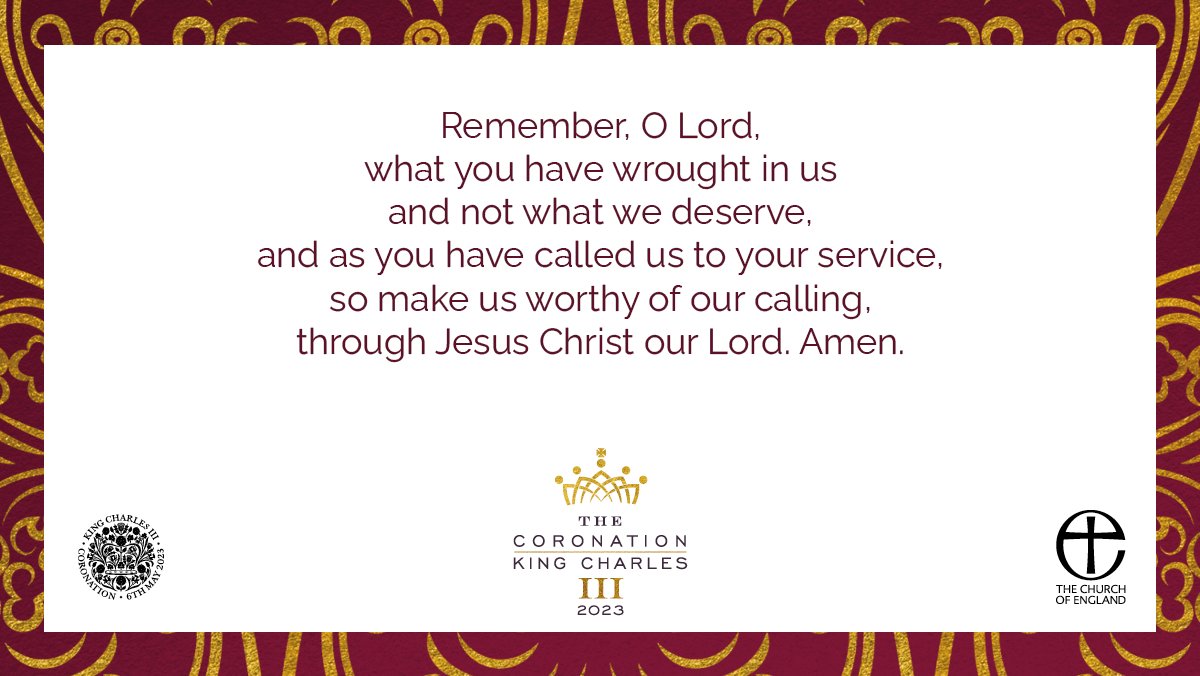 Today will see King Charles crowned in Westminster Abbey. We pray that he, and us, may always lean on God’s strength and not our own, serving others with grace, humility and love.