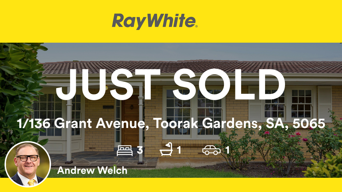 🛌 3 🛀 1 🚘 1
📍 1/136 Grant Avenue, Toorak Gardens, SA, 5065

My latest sale on RateMyAgent.

rma.reviews/hq0hAsangrE3

...
#ratemyagent #realestate #Ray_White_Kensington
