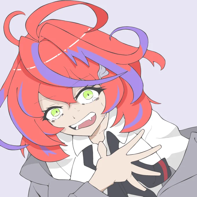 最近聞いている曲のサムネイルをトレース 茜音くんヤンデレボイスもあったので合うかなって…  #茜音色に染まれ