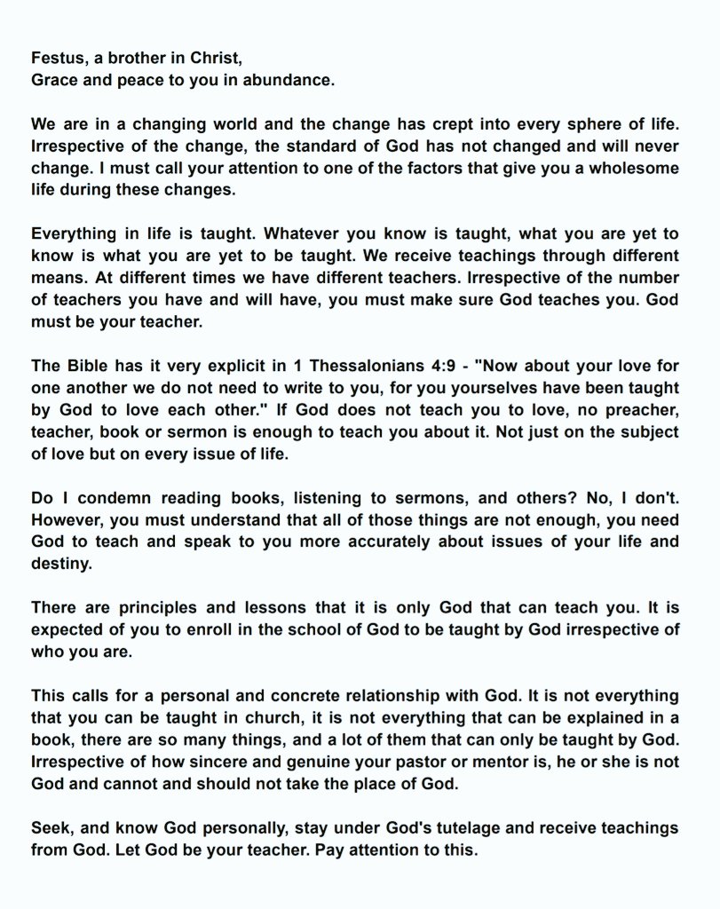 FestusOladoja's tweet photo. TAUGHT by GOD📌 https://t.co/SXnqYGs9o8