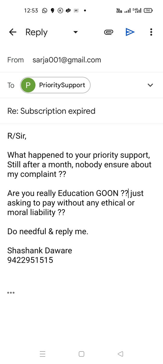 shashi82079's tweet photo. @BYJUS just mail them again https://t.co/YiDbo5HDyc