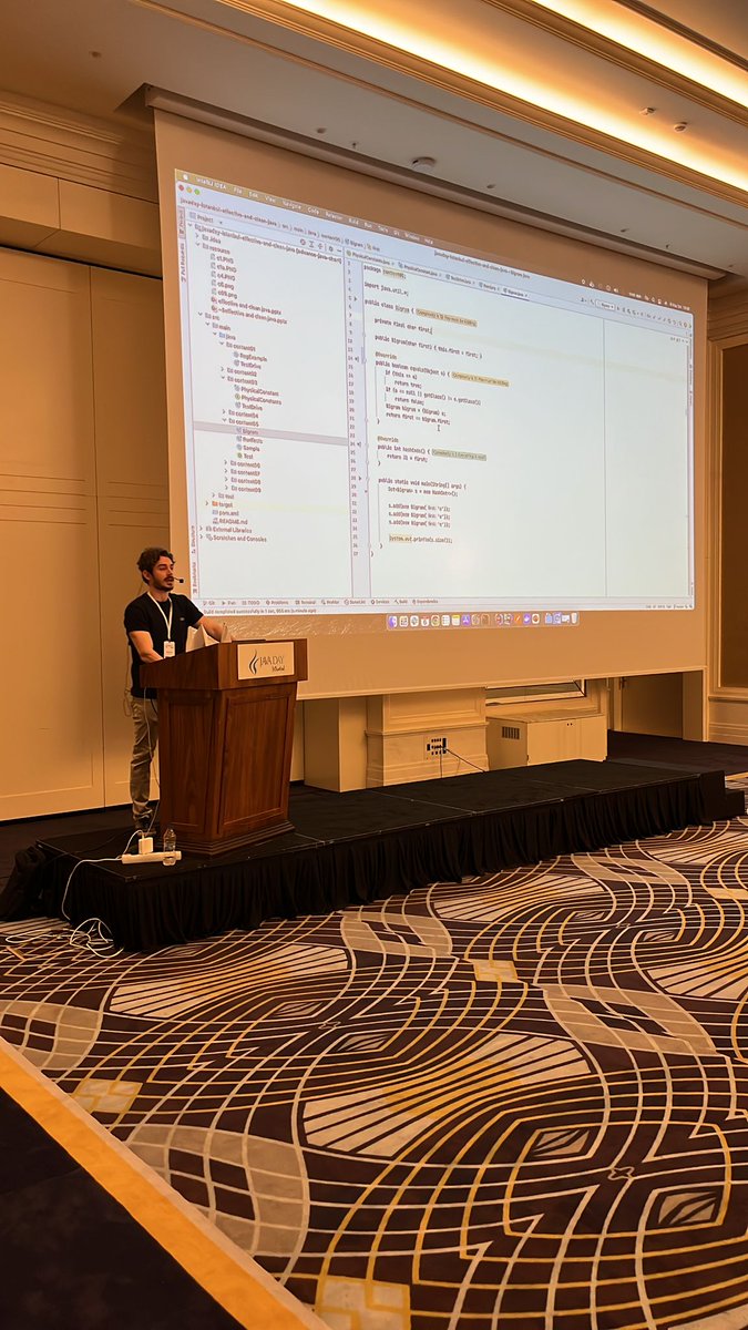 javadayistanbul's tweet photo. 😊 Join Furkan Sönmez, Senior Software Engineer at Deliveryhero/Yemeksepeti Fintech, as he talks about Clean and Effective Java at Java Day Istanbul now! 🎉 #Javadayistanbul #JDI2023 #cleanjava #effectivejava https://t.co/Bi2dG5Hp9K
