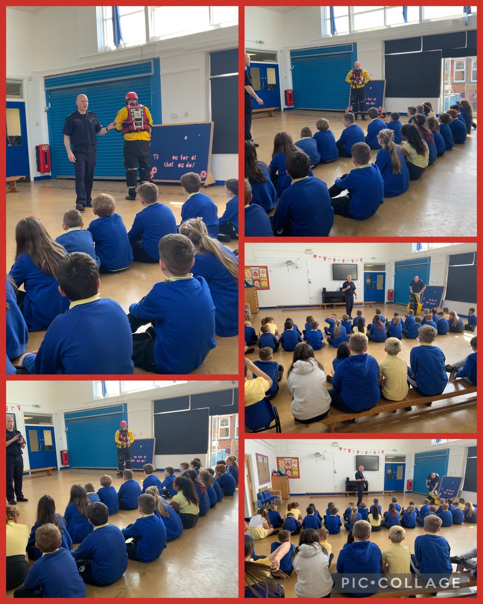 A huge thank you to the Fire service for their visit this week! A very informative assembly discussing water safety! Diolch yn fawr! @SWFireandRescue @rhosyfedwen