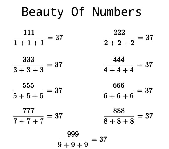 Beauty of Numbers

[explanation: buff.ly/3NJprVW]