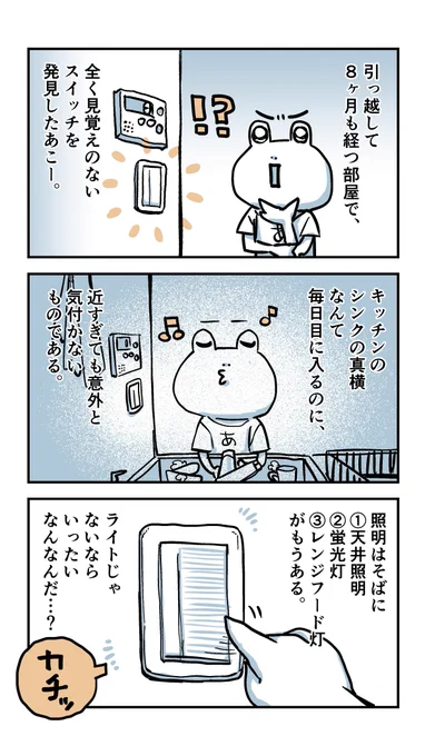 【日記まんが🐸】 キッチンの謎のスイッチの話。