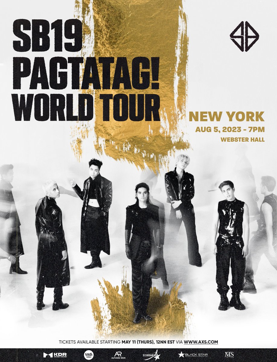 ⚠️ PAGTATAG! World Tour: NEW YORK
📢 Tickets available starting MAY 11 (THURS), 12NN EST via axs.com

#SB19 #PAGTATAG #SB19PAGTATAG #PAGTATAGWorldTour #PAGTATAGWorldTourNEWYORK