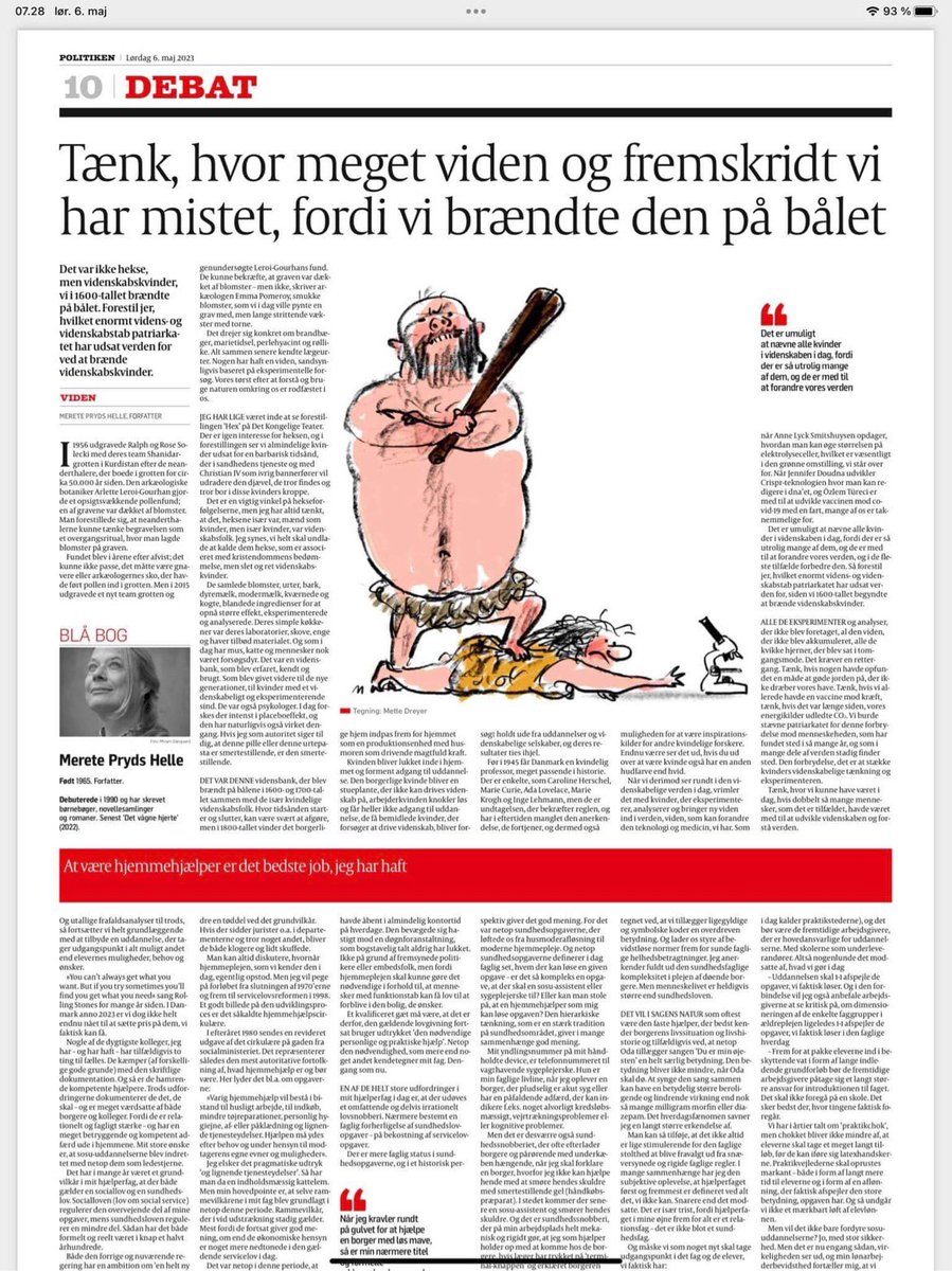 ELutherValentin's tweet photo. Selvfølgelig skal vi have kvinder i forskning! 🙋🏻‍♀️ De kvinder der på ulykkeligvis blev brændt på bålet blev dog ikke forfulgt pga deres klogskab. Trolddomssager omhandlede frygten for det onde og var en del af tidens religiøse forestillingsverden @politiken #vagthavendehistoriker https://t.co/RY1bqIkP4S