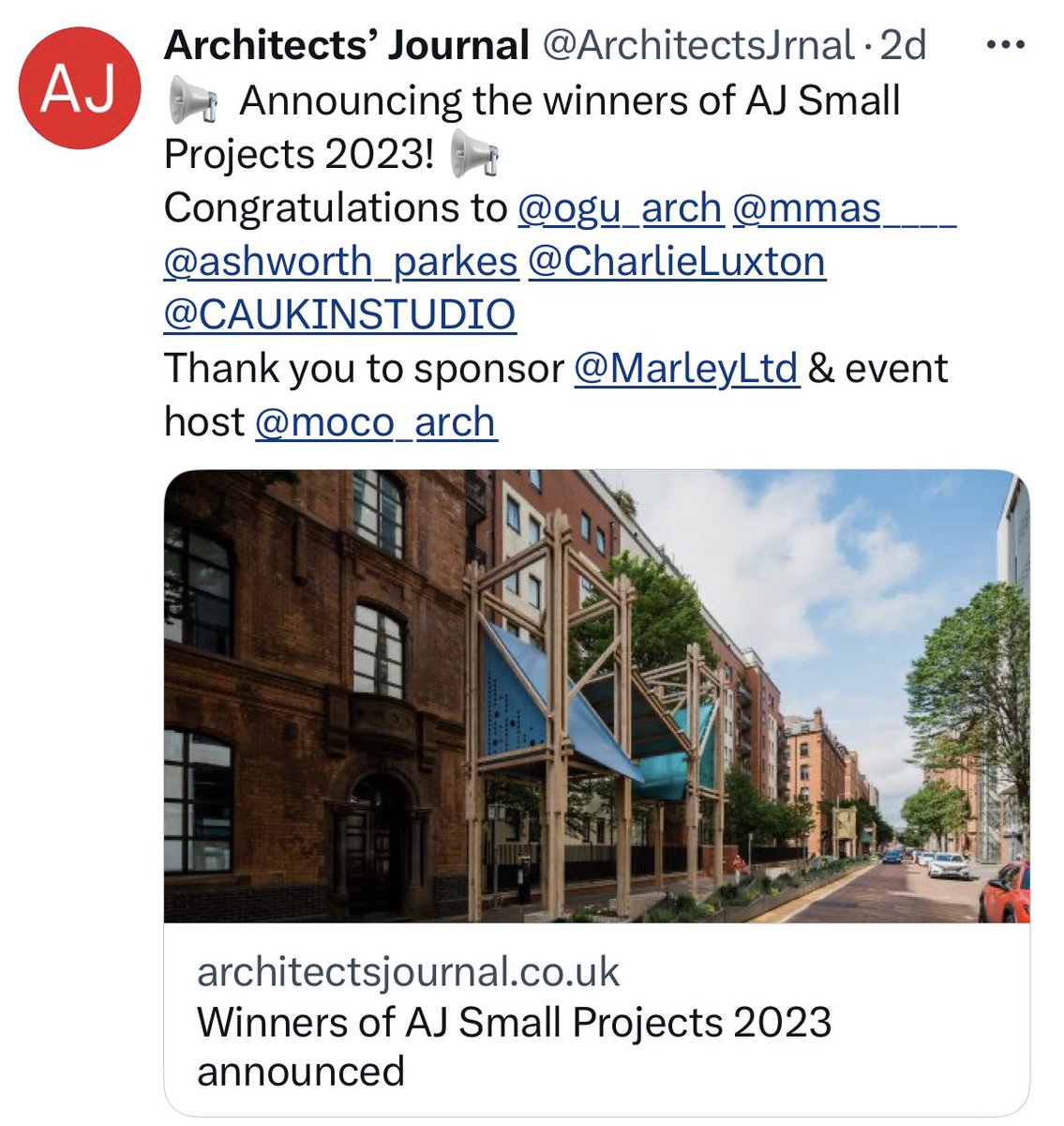 Queen's Architecture (@qubarch) on Twitter photo Congrats to <a href="/OGU_Arch/">OGU Architects</a> & <a href="/MMAS____/">MMAS</a> - pleased for your practices, your client <a href="/belfastcc/">Belfast City Council</a> and for our students & colleagues - that you both make significant contributions to <a href="/QUBarch/">Queen's Architecture</a> <a href="/QUBelfast/">Queen's University Belfast š</a> . See article here: bitly.ws/E5oi. Congrats to <a href="/OGU_Arch/">OGU Architects</a> & <a href="/MMAS____/">MMAS</a> - pleased for your practices, your client <a href="/belfastcc/">Belfast City Council</a> and for our students & colleagues - that you both make significant contributions to <a href="/QUBarch/">Queen's Architecture</a> <a href="/QUBelfast/">Queen's University Belfast š</a> . See article here: bitly.ws/E5oi.