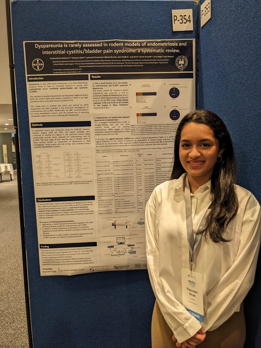 OxfordEndoCaRe's tweet photo. Poster time! Here's @razneen_ on how well pain with sex is being explored in endometriosis and interstitial cystitis/bladder pain syndrome #WCE2023 https://t.co/6Kc50VSpPH
