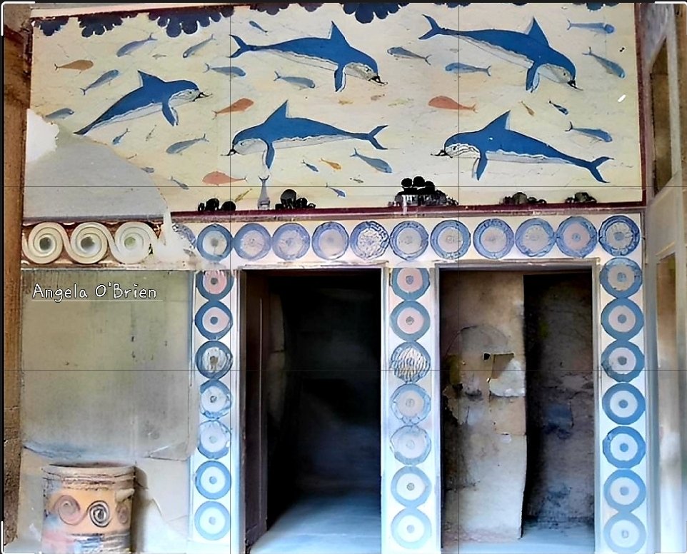 Doorway in the 'Queen's Megaron', Minoan Palace of Knossos, Crete. 📷 My own.