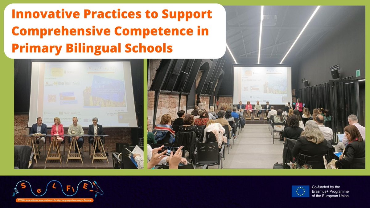 We are starting!
The event Innovative Practices to Support Comprehensive Competence in Primary Bilingual Schools has started in Burgos.
<a href="/antonquirce/">J.A.Anton</a>, Provincial Director of Education in Burgos, highlighted SeLFiE's contribution to bilingual #education  in primary schools 👏👏👏