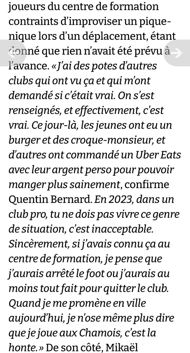 SimonVuillemin's tweet photo. Quentin Bernard et Ousmane Bangoura prennent la parole dans @sofoot 🥵 Et confirment d'ailleurs ce que vous lisiez ici sur la nourriture au centre, malgré les démentis...
La citation de MH sur Bangoura, quelle honte 🙄
https://t.co/vqXkx1VC0F https://t.co/pEIbAWQep2