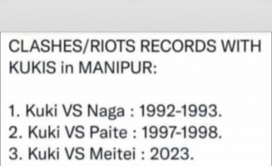 i_benj's tweet photo. @Spearcorps @adgpi @easterncomd This isn’t new for Kuki’s people to create riots against other communities! Kuki’s are doing the crimes and blames Meetei and took Advantage of no internet at the state by spreading false information on social media platforms! https://t.co/35BRXNkSAv
