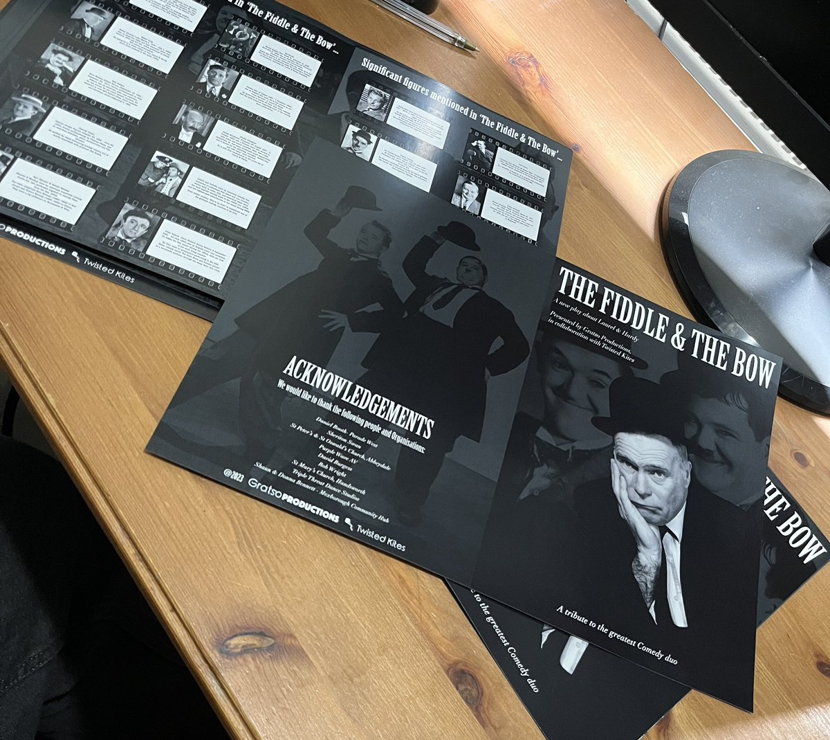 Fiddlebowstage's tweet photo. Folding the programmes for Thursday night, this is getting real!! 

If you haven’t got tickets yet, you can buy them direct from the theatre:

https://t.co/BHWB0n4Hic https://t.co/RMvoOsgeid