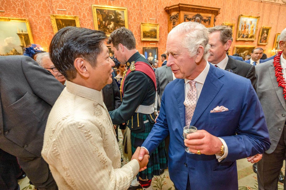 bongbongmarcos's tweet photo. Deeply honored to attend the royal reception with First Lady Liza Marcos at Buckingham Palace.

We underscore the thriving relationship between the Philippines and the United Kingdom, which has been promising in increasing trade, investment, and cultural exchanges for the Filipino people.