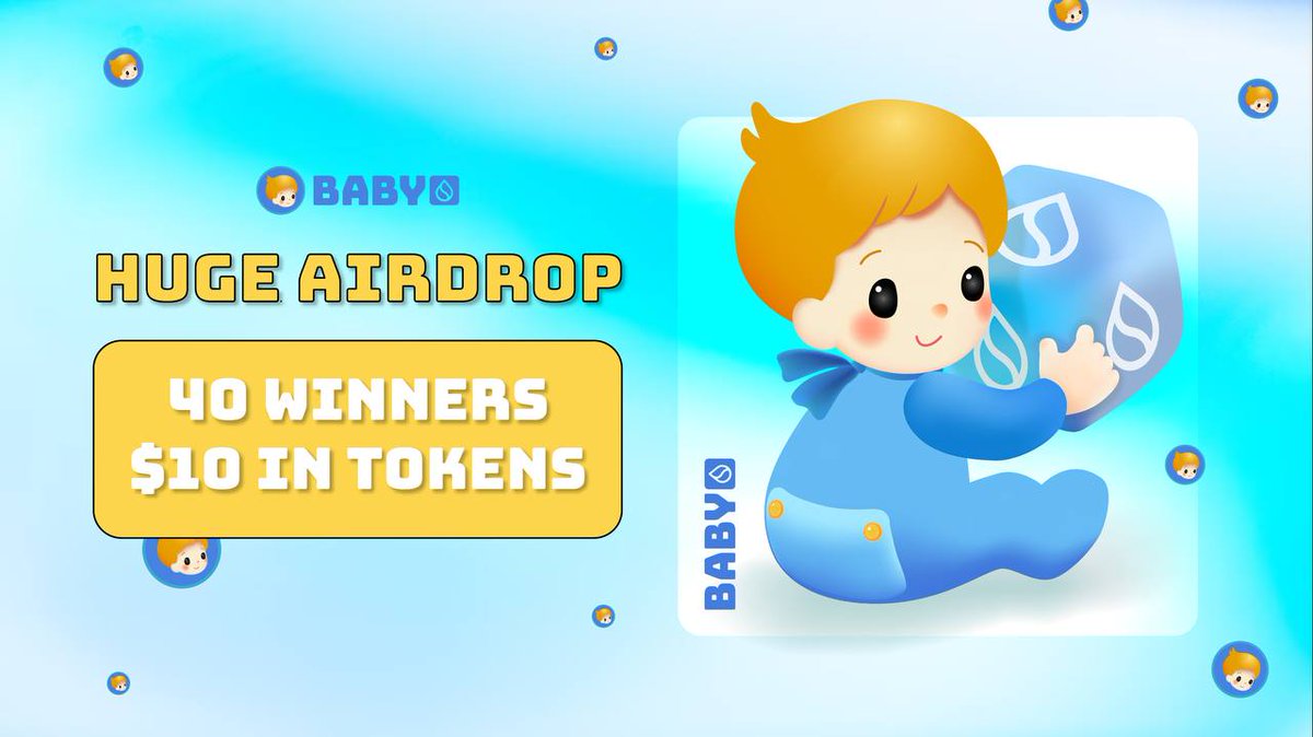 CryptoTownEU's tweet photo. 🚀 Airdrop: BabySUI
💰 Value: $10 $BABYSUI
🏆 Winners: 40 random
📅 End Date: 9th May, 2023
🏦 Distribution Date: 14th May, 2023

Talk with the Telegram Bot
https://t.co/xBjCWyHkkj

#Airdrop #Airdrops #Giveaway #CryptoTownEU https://t.co/Z528Y2CTYi