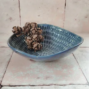 rozdowen's tweet photo. I shaped this 'balance bowl' over a washed up buoy from the beach, then carved it by hand. Glazed in a warm marine blue to remind you of the sea. #MHHSBD #MadeInWales #ShopIndie #WelshCraftHour 
https://t.co/TdLiQ99h3N https://t.co/S4FtwbeLnL