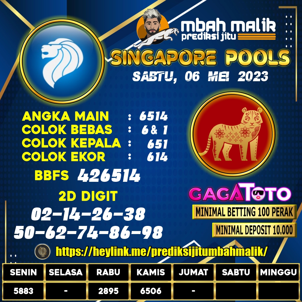 prediksimalik's tweet photo. 🇸🇬PREDIKSI JITU MBAH MALIK SINGAPORE POOLS🇸🇬
💫Sabtu, 06-05-23💫
UPS bosku! Semoga Lurus! Salam JP!
💎Link #prediksijitumbahmalik : https://t.co/MvhXTSvpy5
#prediksijitumbahmalik #mbahmalik #prediksitogel #gagatoto #prediksijitu #prediksitogelsgp #prediksisgp #togelonline https://t.co/jGQM5Tszqr
