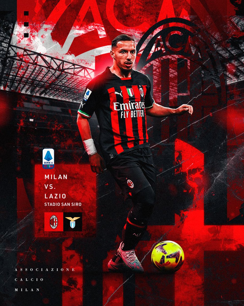 IsmaelBennacer's tweet photo. ⚽️ AC Milan - Lazio
🏟 Stadio San Siro
⏱ 15h00

#ForzaMilan 🔴⚫️ https://t.co/SgGscKvgfM