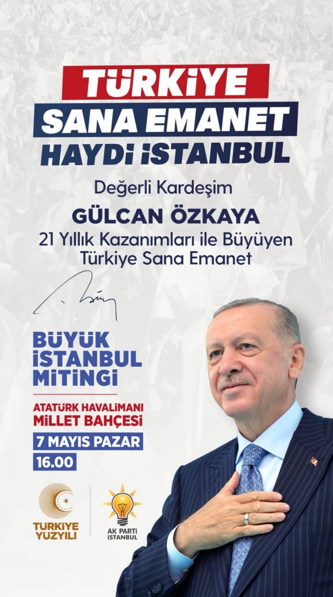 Haydi İSTANBUL..
TÜRKIYE sana EMANET..🇹🇷🇹🇷🇹🇷