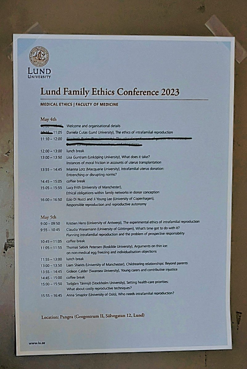 Gideon Calder (@gideoncalder) on Twitter photo Well, I utterly appreciated the <a href="/lunduniversity/">Lund University</a> Family Ethics Conference. Thank you <a href="/DCutas/">Daniela Cutas</a> & <a href="/acsmajdor/">Anna Smajdor</a> for excellent hosting, and <a href="/LisaGuntram/">Lisa Guntram</a> <a href="/MiannaLotz/">Mianna Lotz</a> <a href="/lucy_frith/">Lucy Frith</a> <a href="/jyleephilosophy/">J. Y. Lee</a> <a href="/wiesemann_c/">Claudia Wiesemann</a> <a href="/PhilosopherLiam/">Liam Shields</a> and all, for such fine food for thought Well, I utterly appreciated the <a href="/lunduniversity/">Lund University</a> Family Ethics Conference. Thank you <a href="/DCutas/">Daniela Cutas</a> & <a href="/acsmajdor/">Anna Smajdor</a> for excellent hosting, and <a href="/LisaGuntram/">Lisa Guntram</a> <a href="/MiannaLotz/">Mianna Lotz</a> <a href="/lucy_frith/">Lucy Frith</a> <a href="/jyleephilosophy/">J. Y. Lee</a> <a href="/wiesemann_c/">Claudia Wiesemann</a> <a href="/PhilosopherLiam/">Liam Shields</a> and all, for such fine food for thought
