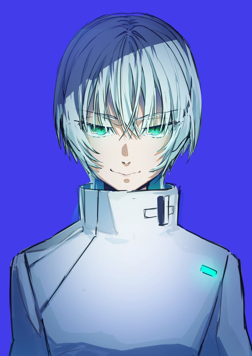 metropias's tweet photo. 【WIP】
メインビジュアルラフです
正面構図で目力強めで制作しました

単純な構図なので退屈にならないように、目の描き込みを多くしたり口角を非対称にしたりと、冷徹ながらも表情が見えるように工夫しています

#メトロピアス #イラスト #illustration #oc #創作 #マウスプラザ https://t.co/9qztWznYB2