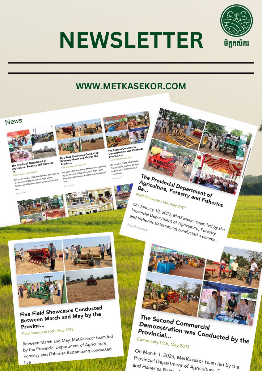 pinginphnompenh's tweet image. You can also stay updated with our activities with the news section on our website. #MetKasekor #ExtensionService #ConservationAgriculture #Agroecology #Cambodia

🌐 Visit us at metkasekor.com!
🔖 Read our news articles on lnkd.in/gTVyzPFZ.