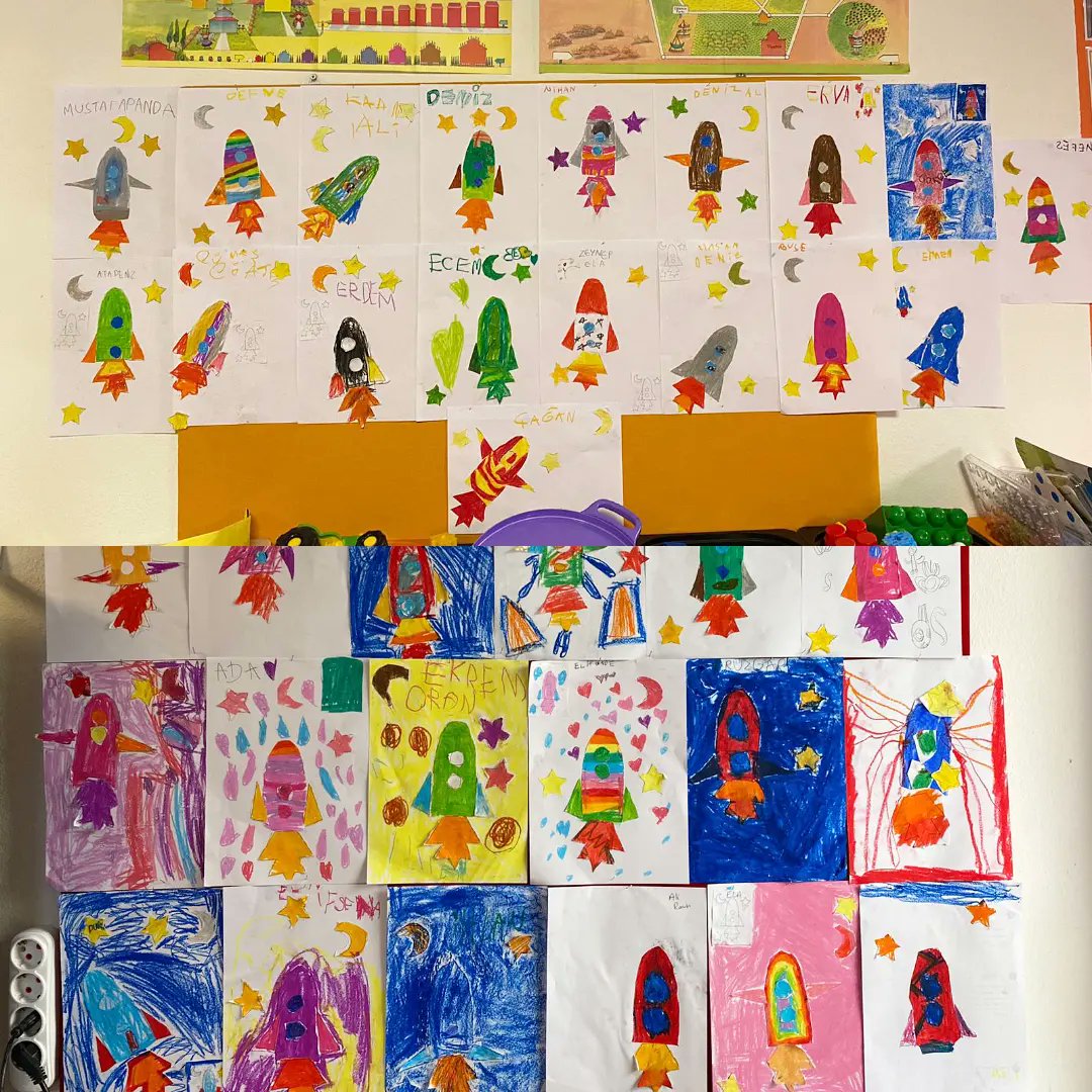 ortacabk's tweet photo. During this week, our age 5 students learned about the seasons, talked about the planets and they made a rocket ship craft. 🚀🚀🧑‍🚀🧑‍🚀

Bu hafta boyunca 5 yaş öğrencilerimiz mevsimleri öğrendiler, gezegenler hakkında konuştular ve bir roket etkinliği  yaptılar.🚀🚀🧑‍🚀🧑‍🚀

#BKortaca https://t.co/mJtsdECrcl
