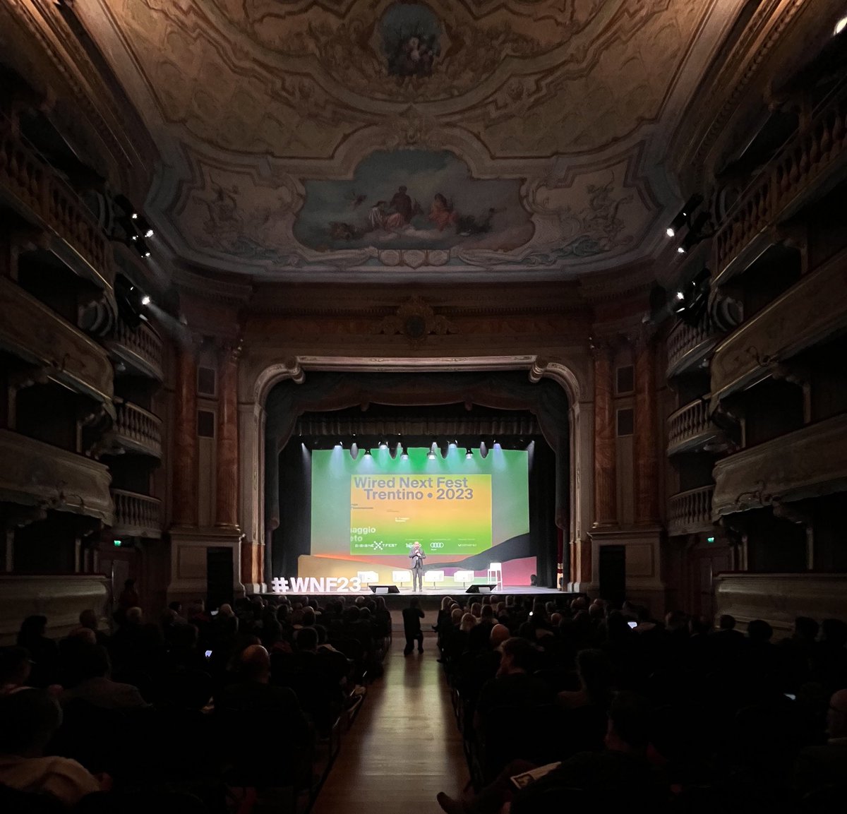 wireditalia's tweet photo. Parte il #WNF23 con i saluti del direttore  Federico @ferrazza. 

Il Wired Next Fest è in partnership con @VisitTrentino e in collaborazione con @AudiIT. Sul sito di Wired potete seguire le dirette dai palchi https://t.co/KrzLoOjMFg https://t.co/5Y6xrOCEFu