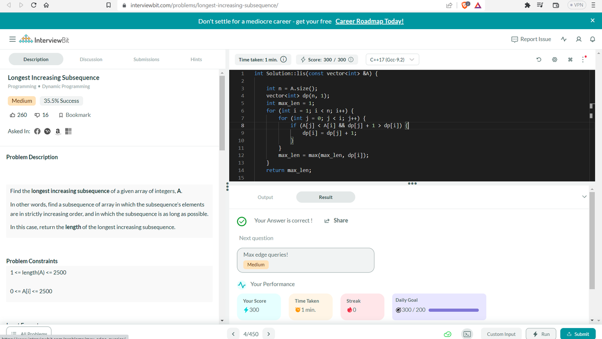 ashlesha172002's tweet photo. Hello All, I have completed #Day006 of #365DaysofCode Challenge with
@Scaler
Today I solved the question-Longest Increasing Subsequence
Scaler discord community link: https://t.co/p51Y4AW6En #scalerdiscord #codewithscaler https://t.co/54QAQak1nI