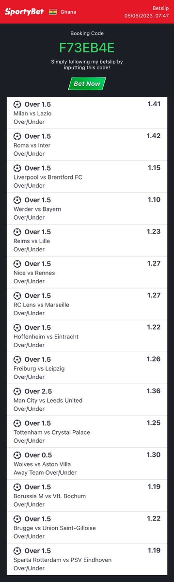 StreetsCaptain's tweet photo. Daily free Odds 

2+ odds - 847A25CD

25+ Odds - F73EB4E (Over 1.5)

Edit, Play or Ignore 

#betresponsibly 
#Retweet
 Telegram - https://t.co/izQBjXEogT https://t.co/gllhKec8sM