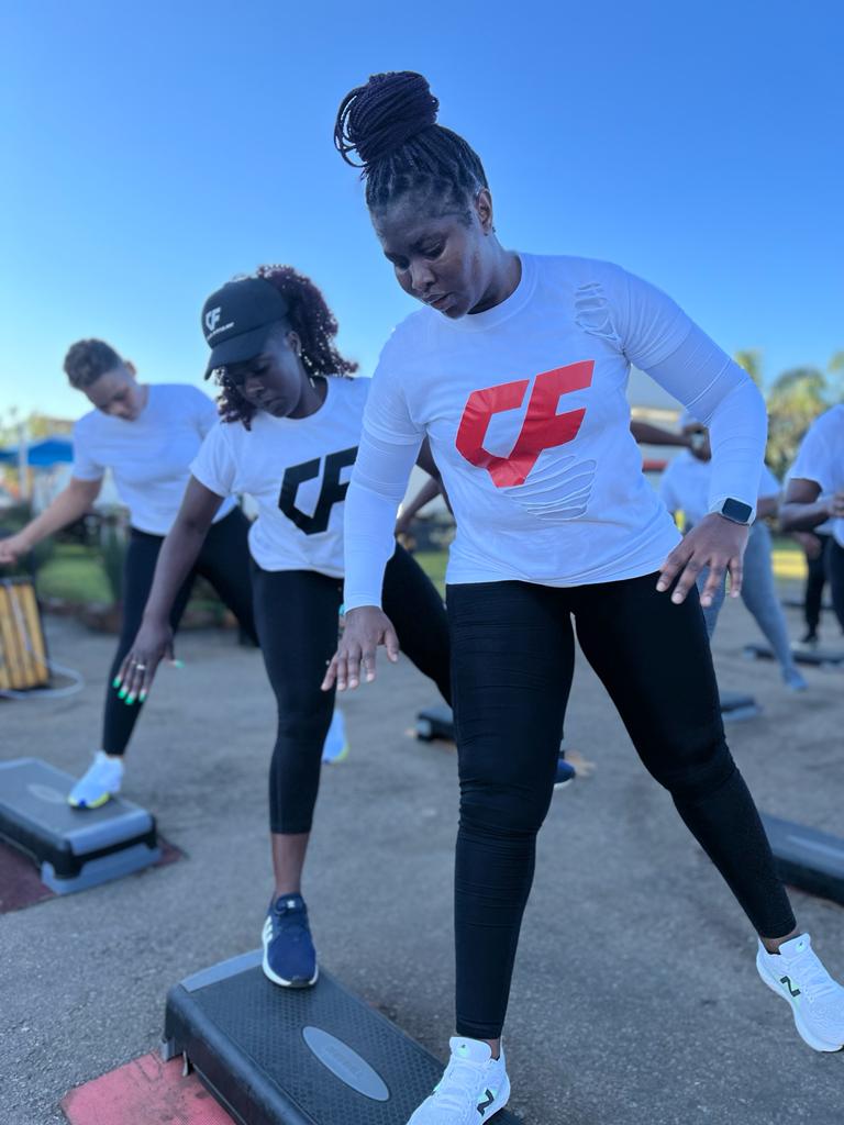 CelofitnessZ's tweet photo. Thank you for being part of the White Party Super Step Aerobic session this morning. Only the determined will achieve their 2023 body goals. Join us today.
@OldMutualZW @FMH_Health
#WhiteParty
#JoinCFToday
#2023BodyGoals https://t.co/YixWbQrX9z