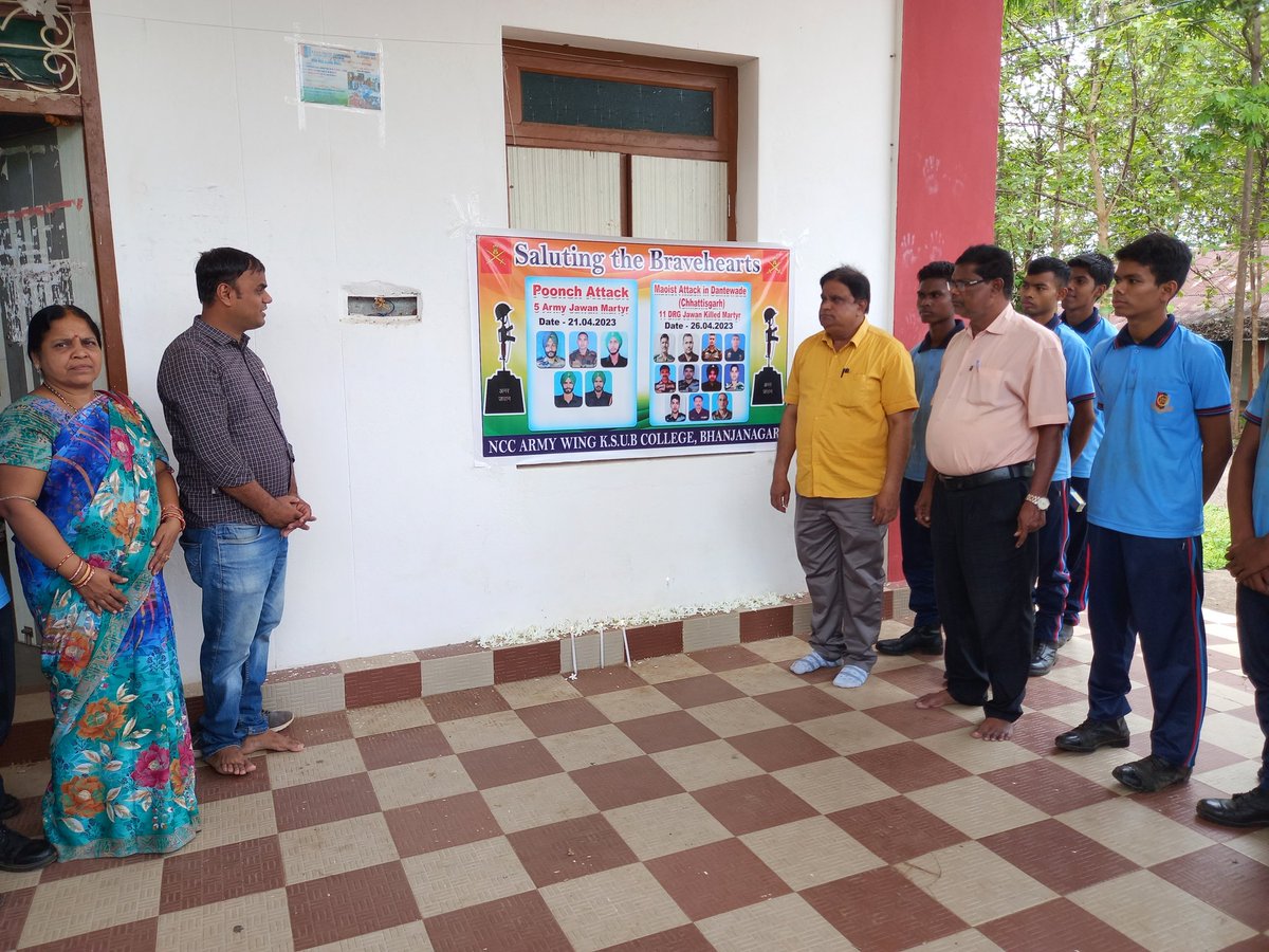 Rajanikanta123's tweet photo. Saluting the Bravehearts
01/05/2023
#NCCARMYWING
#KSUB COLLEGE, BHANJANAGAR
@konarkkids @2BnOdisha https://t.co/44dH5UaJz7