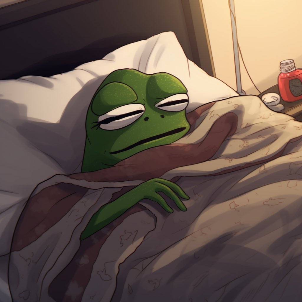 3orovik's tweet photo. goodnight $pepe lovers 😴 https://t.co/DSwxTyKuKG