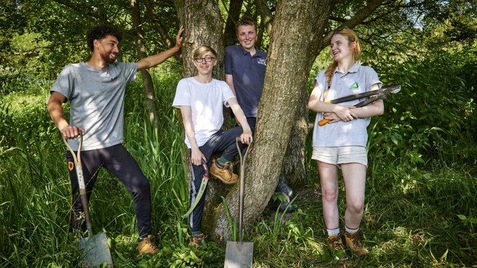 Groundwork Cheshire, Lancashire & Merseyside Young Apprentices: (from left to right) Samuel Gibson, Billy Hunt, Sam Phillips and Mia Francis. Credit: Mark Waugh