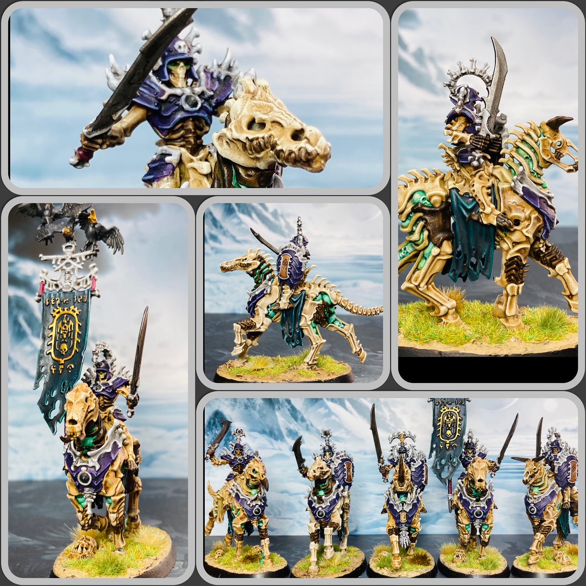 My first ever unit of Kavalos Deathriders is finished ! The Liege Kavalos is next on the painting table ! Just love to paint OBR !!!#warhammer #warhammercommunity #paintingwarhammer #ageofsigmar