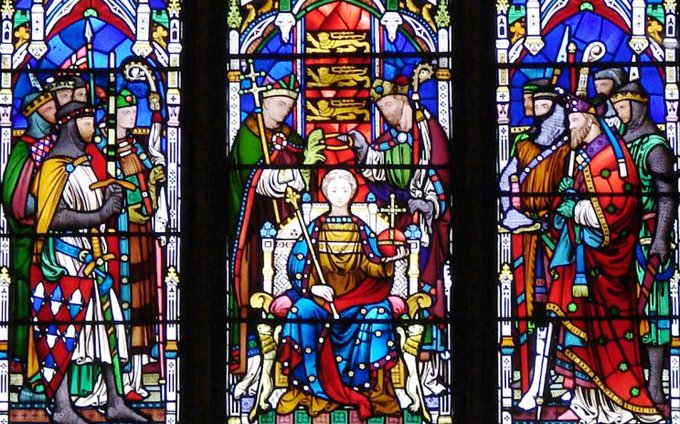 ancient_schools's tweet photo. #OTD We have many Gloucester connections with the coronation to celebrate:  the King's visit as Prince Charles in 1998; the coronation of his ancestor Henry III in our nave in 1216;  the processional cross used in 1953; &amp; the coronation chair kept in our crypt during World War 2. https://t.co/AhgsSjUsAC